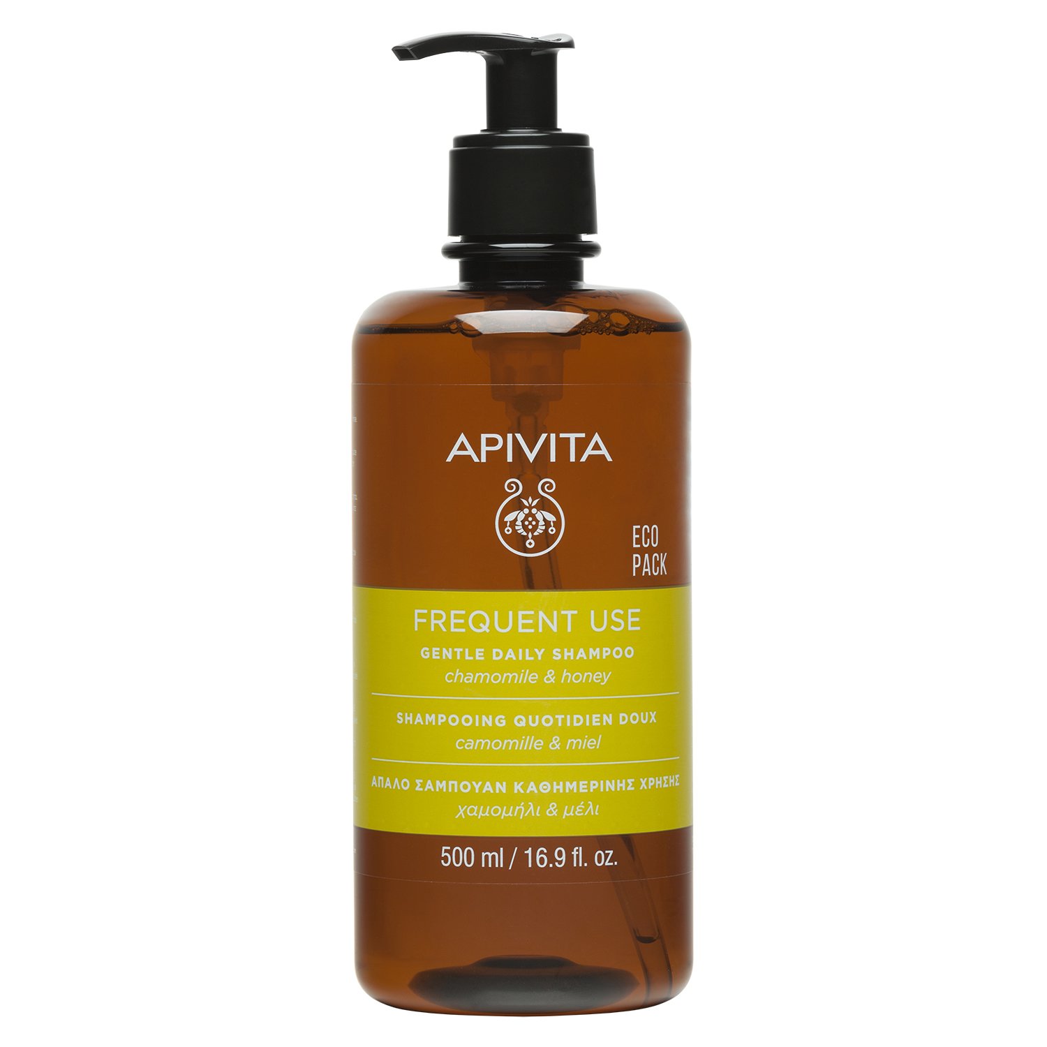 Apivita Frequent Use Gentle Daily Shampoo With Chamomile & Honey Απαλό Σαμπουάν Καθημερινής Χρήσης με Χαμομήλι & Μέλι 500ml