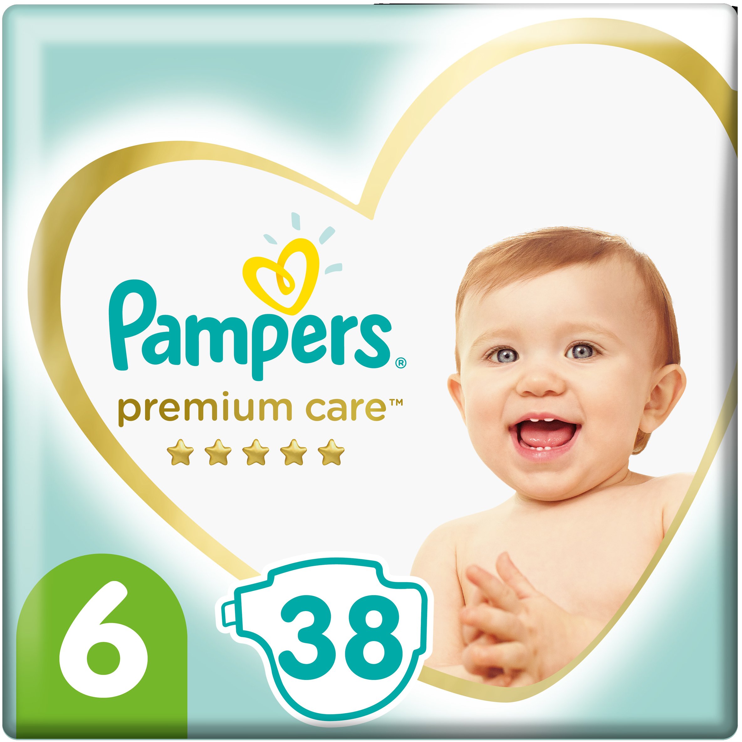 Pampers Premium Care No6 (13+kg) Πάνες 38 τεμάχια