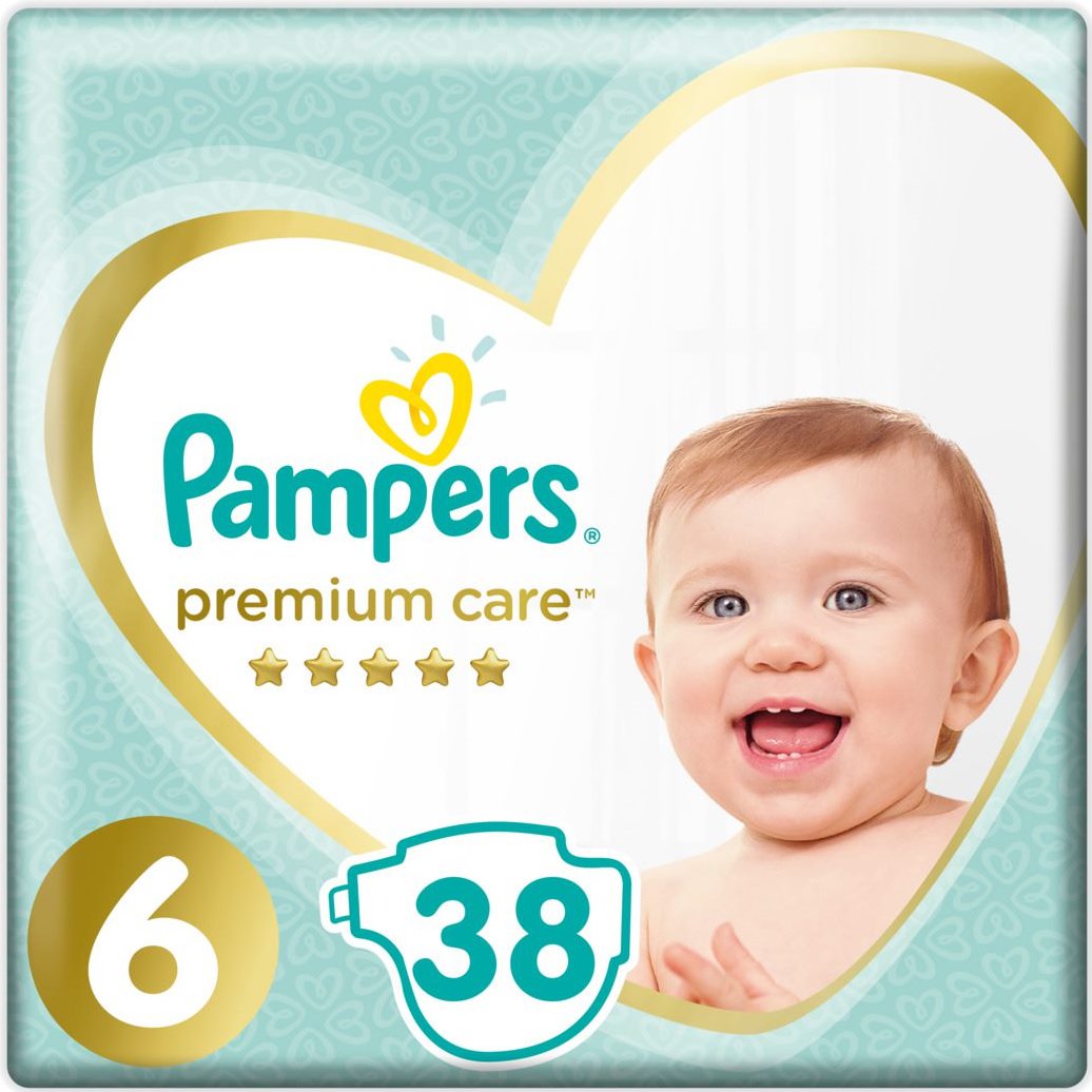 Pampers Premium Care No6 (13+kg) Πάνες 38 τεμάχια