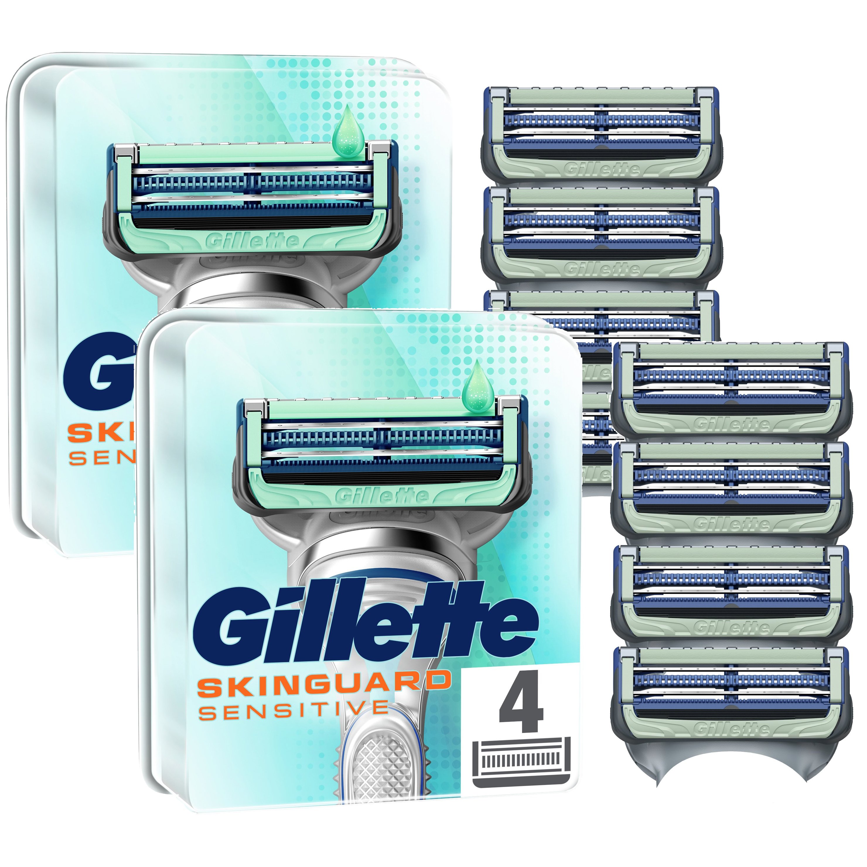 Gillette Πακέτο Προσφοράς SkinGuard Sensitive Ανταλλακτικές Κεφαλές με Αλόη 2×4 Τεμάχια