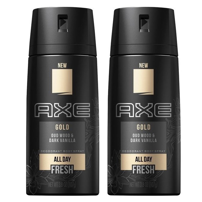 Axe Πακέτο Προσφοράς Gold Body Spray Αποσμητικό 48ωρης Φρεσκάδας με Σαγηνευτικό Άρωμα 2x150ml 1+1 Δώρο