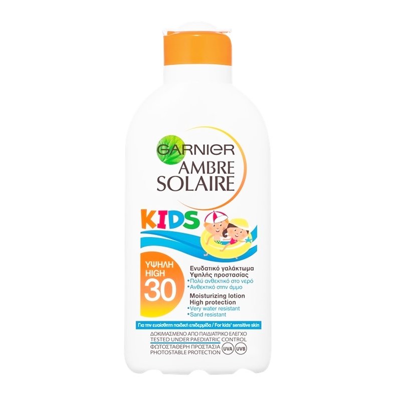 Garnier Ambre Solaire Kids Moisturising Lotion Spf30 Παιδικό Αντηλιακό Γαλάκτωμα Υψηλής Προστασίας 200ml