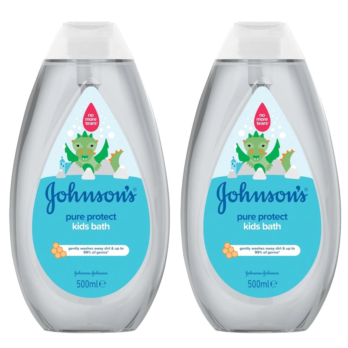 Johnson’s Πακέτο Προσφοράς Kids Bath Pure Protect Αφρόλουτρο που Αφήνει την Επιδερμίδα Καθαρή, με Υγιή Όψη 2x500ml