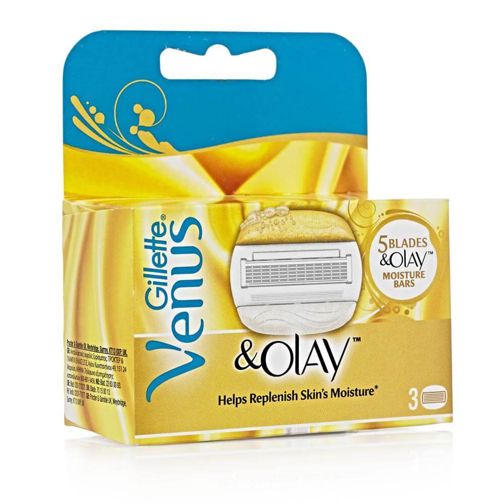 Gillette Venus & Olay ® Ανταλλακτικές κεφαλές, με 5 λεπίδες & μπάρες ενυδάτωσης 3τμχ