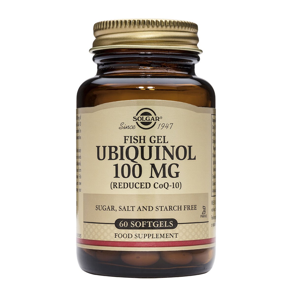 Solgar Fish Gel Ubiquinol 100mg Συμπλήρωμα Διατροφής με Συνένζυμο Q10 με Αντιοξειδωτική & Αντιγηραντική Δράση 60Softgels