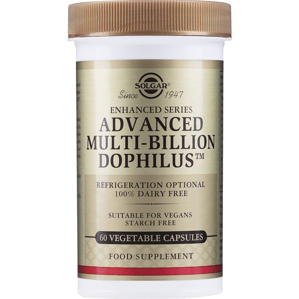 Solgar Solgar Advanced Multi-Billion Dophilus Συμπλήρωμα Διατροφής Προβιοτικών για Διατήρηση της Υγιούς Εντερικής Χλωρίδας & Ενίσχυση του Ανοσοποιητικού 60veg.caps