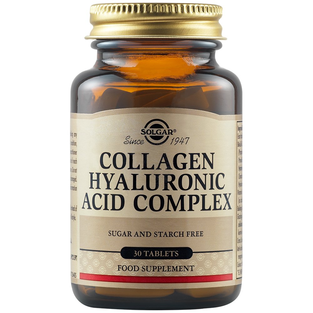 Solgar Collagen Hyaluronic Acid Complex Συμπλήρωμα Διατροφής Κολλαγόνου & Υαλουρονικού Οξέως 30tabs