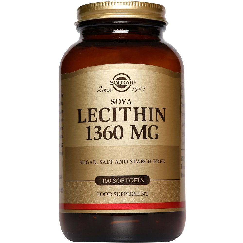 Solgar Soya Lecithin 1360mg Συμπλήρωμα Διατροφής Εκχυλίσματος Σόγιας Πλούσιο σε Λεκιθίνη για τον Έλεγχο του Βάρους & της Χοληστερόλης 100 Softgels