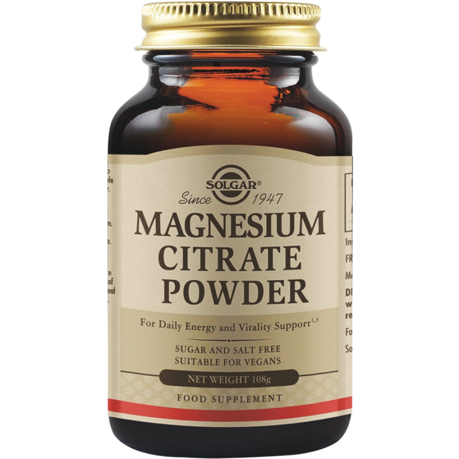 Solgar Solgar Magnesium Citrate Powder Συμπλήρωμα Διατροφής Μαγνησίου Κιτρικής Μορφής για την Καλή Λειτουργία των Μυών, Νευρικού Συστήματος & Μείωση Κούρασης & Κόπωσης σε Σκόνη 108g