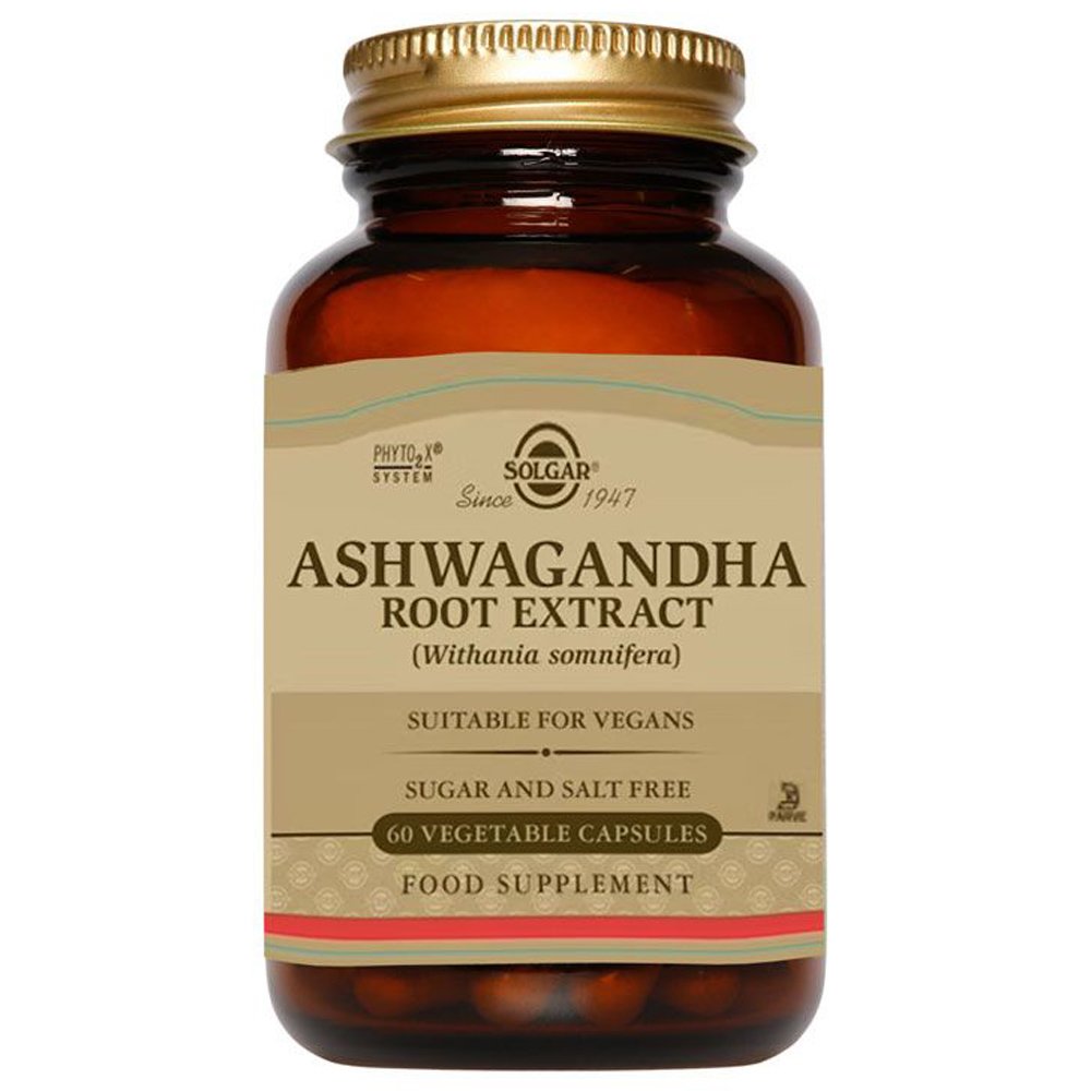 Solgar Solgar Ashwagandha Root Extract Συμπλήρωμα Διατροφής με Εκχύλισμα Ασβαγκάντας για την Αντιμετώπιση του Στρες, Ενίσχυση του Ανοσοποιητικού με Αντιφλεγμονώδεις Ιδιότητες 60veg.caps