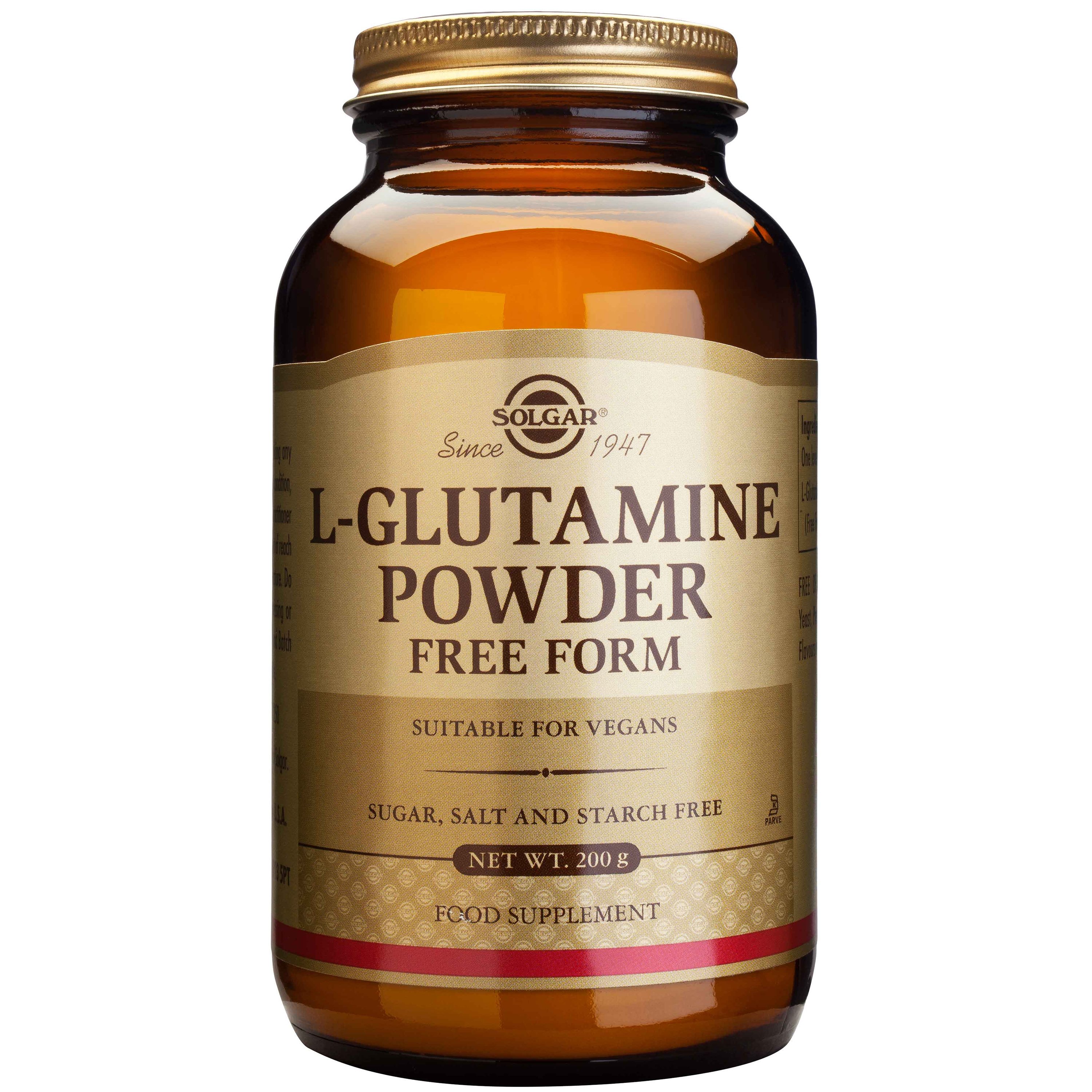 Solgar L-Glutamine Powder Συμπλήρωμα Διατροφής που Βοηθά στις Εντερικές Διαταραχές & Βελτιώνει τη Λειτουργία του Εγκεφάλου 200gr