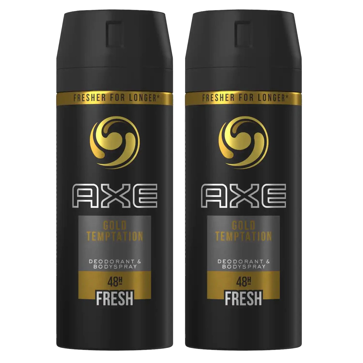 Axe Πακέτο Προσφοράς Gold Temptation Body Spray Αποσμητικό Σπρέι 48ωρης Φρεσκάδας με Ακαταμάχητο Άρωμα Λευκής Σοκολάτας 2x150ml