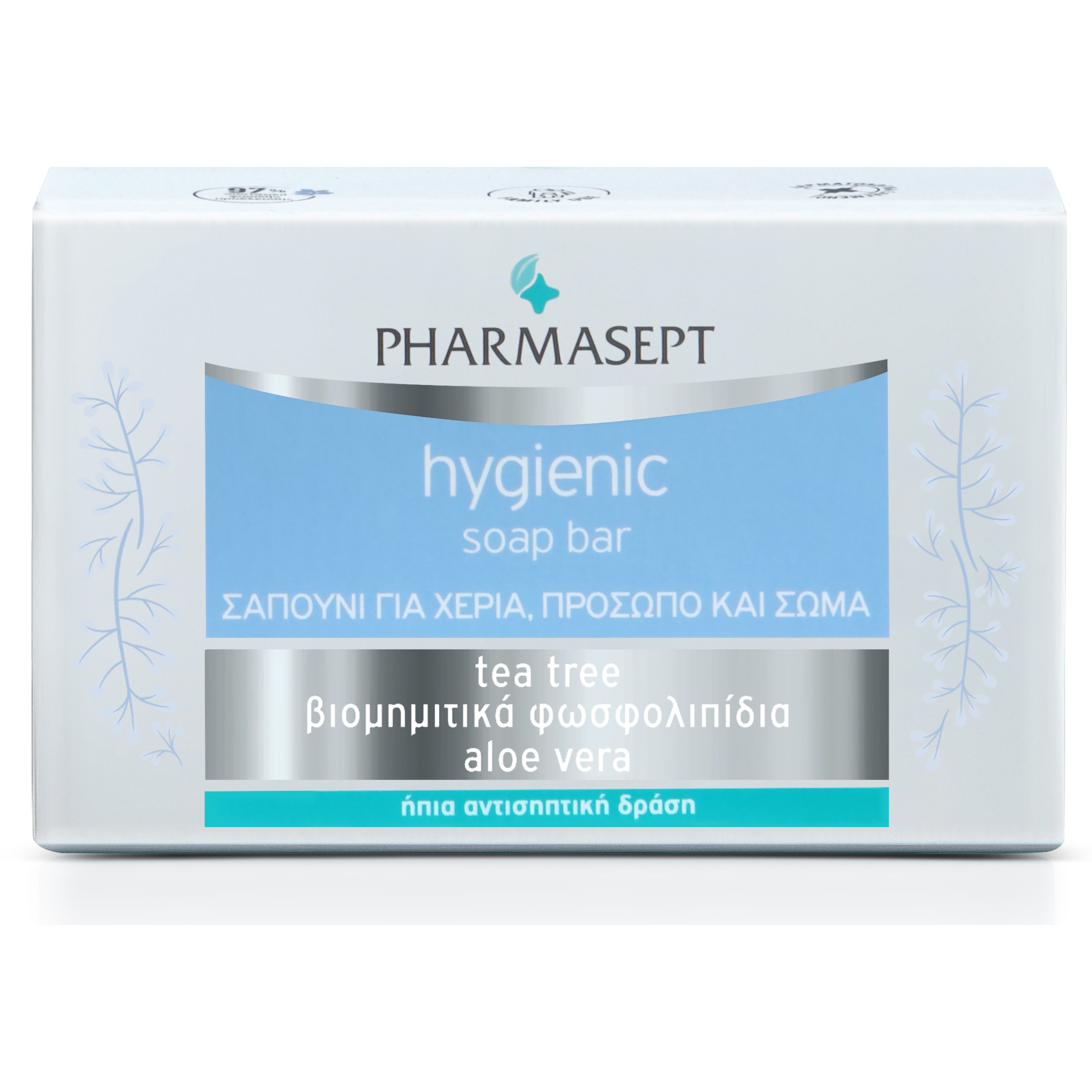 Pharmasept Hygienic Soap Bar Σαπούνι με Ήπια Αντισηπτική Δράση για Χέρια, Πρόσωπο, Σώμα 100gr