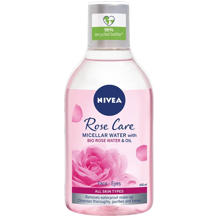 Nivea Micellair Double Effect Rosewater Νερό Καθαρισμού 2 Φάσεων Προσώπου & Ματιών με Ροδόνερο 400ml