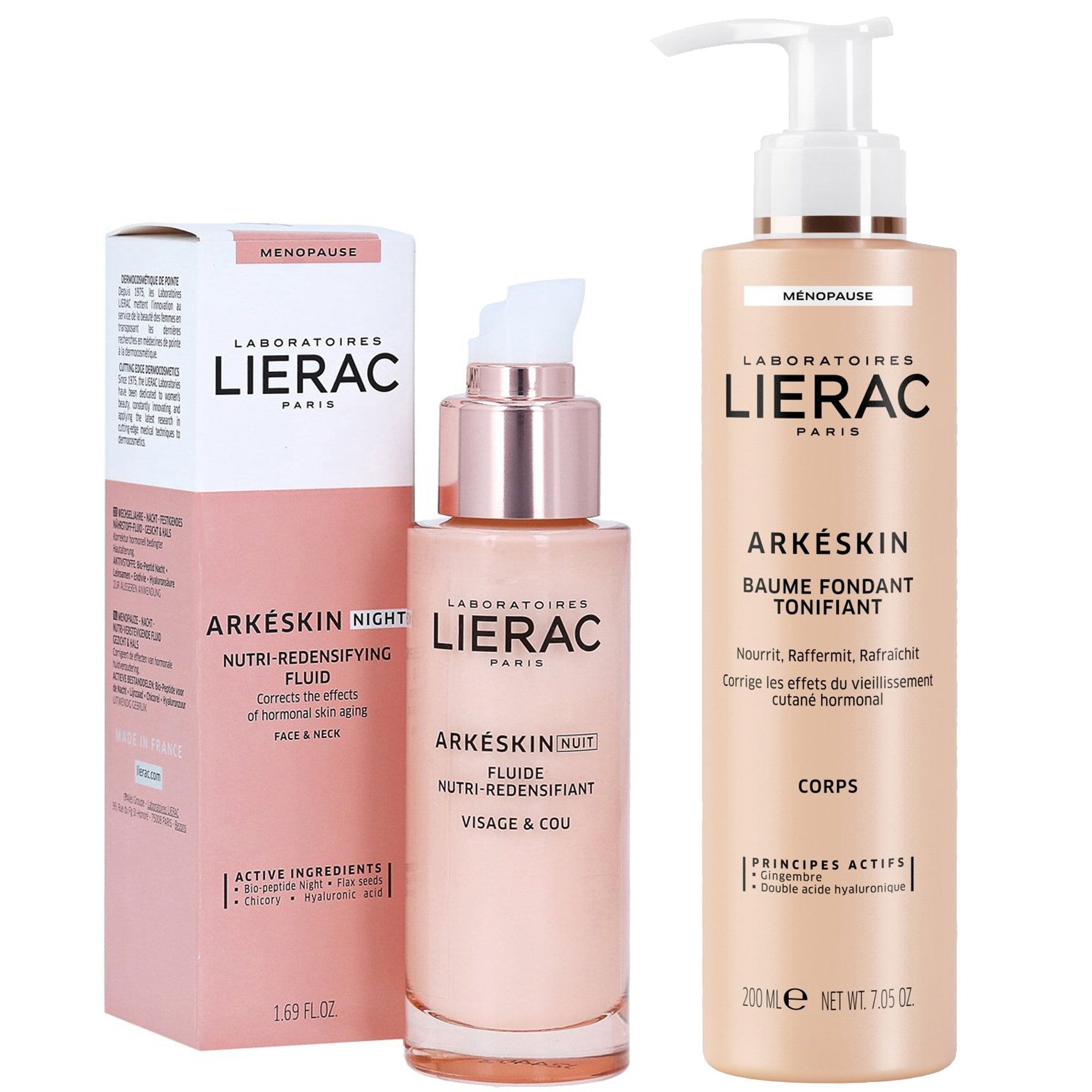 Lierac Πακέτο Προσφοράς Arkeskin Night Nutri-Redensifying Fluid 50ml & Arkeskin Baume Fondant Tonifiant 200ml
