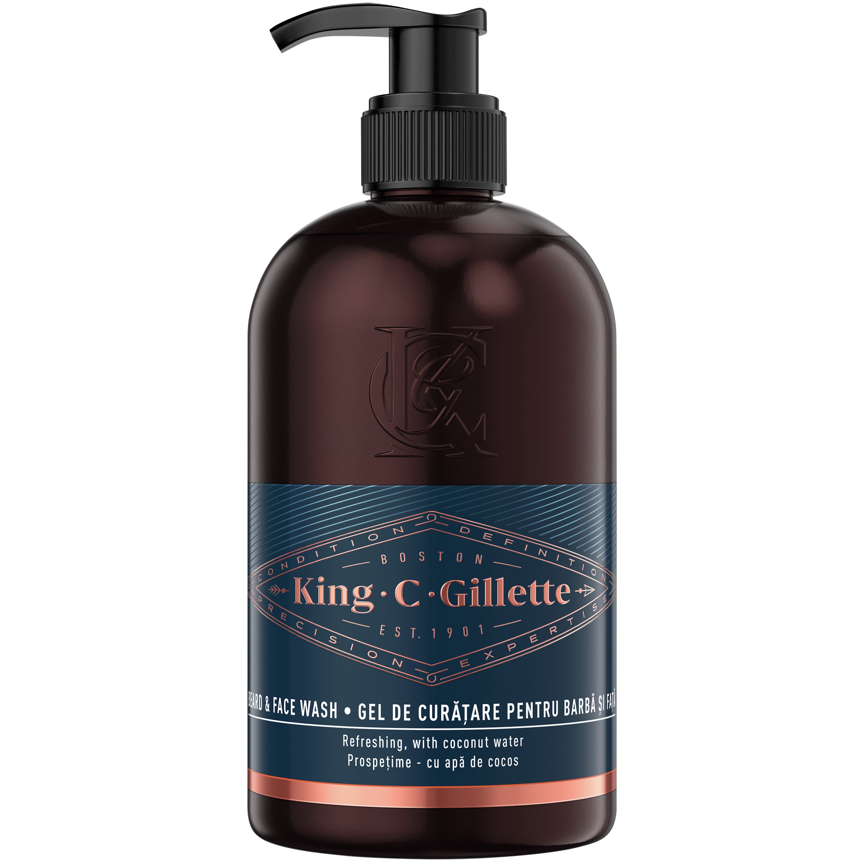 Gillette King C Beard & Face Wash Gel Ανδρικό Gel Καθαρισμού για τα Γένια & το Πρόσωπο με Νερό Καρύδας 350ml