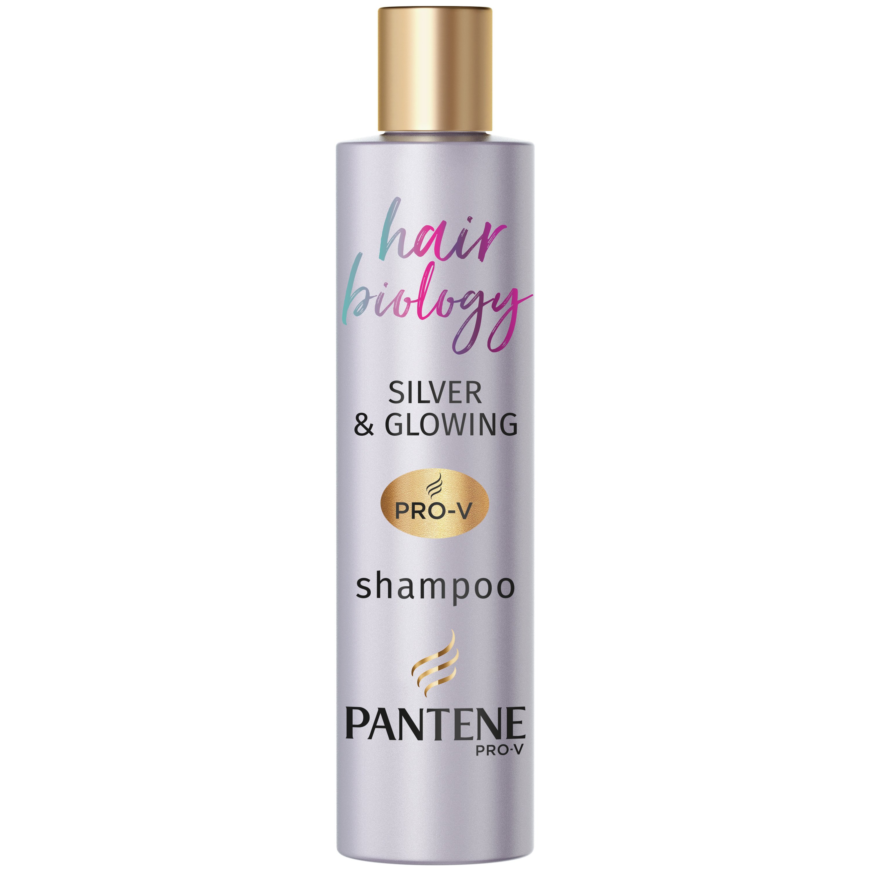 Pantene Hair Biology Grey & Glowing Shampoo Σαμπουάν Λάμψης για τα Λευκά & Γκρίζα Μαλλιά 250ml