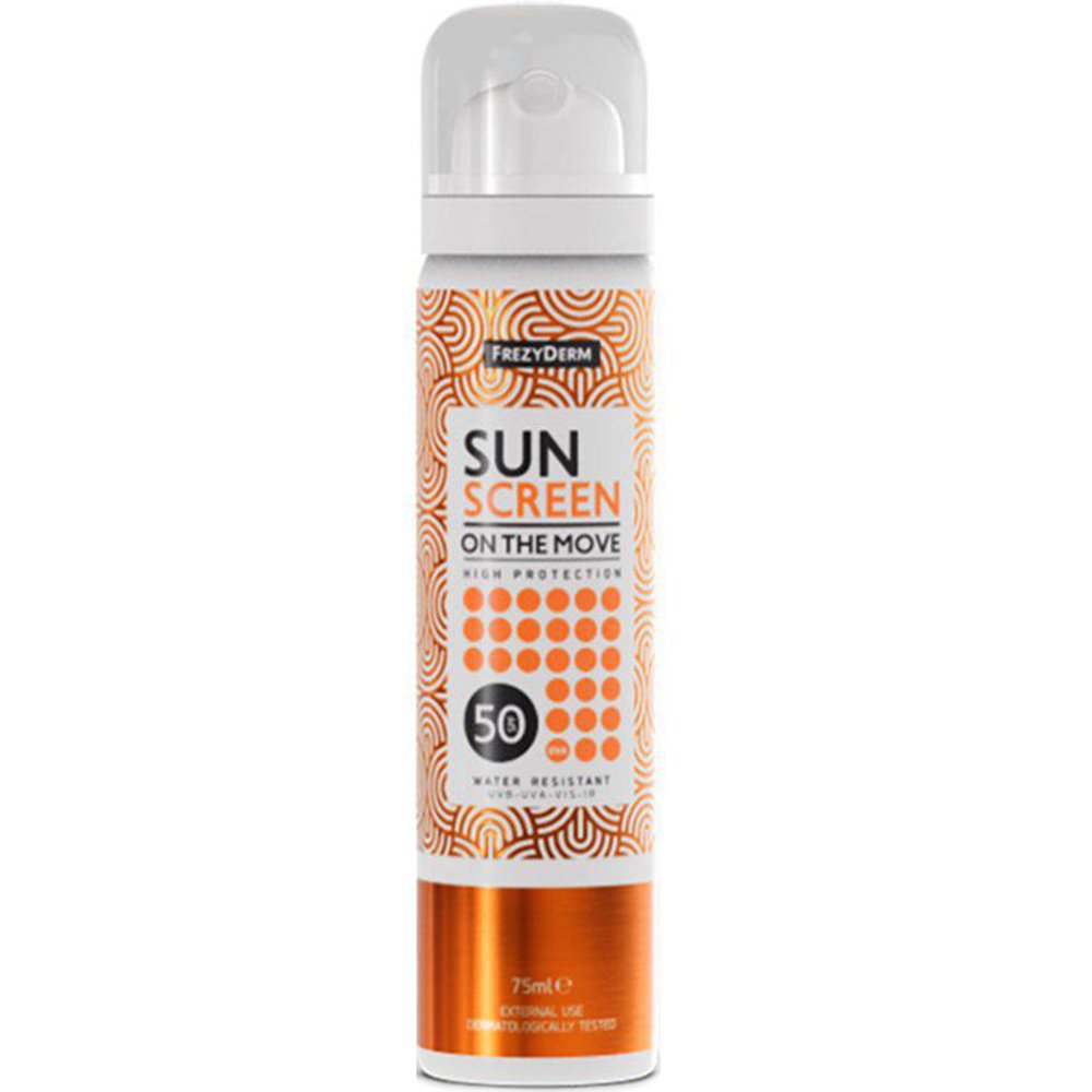 Frezyderm Frezyderm Sun Screen on the Move Spf50 Αντηλιακό Mist Υψηλής Προστασίας για Ταχύτατη Εφαρμογή 75ml