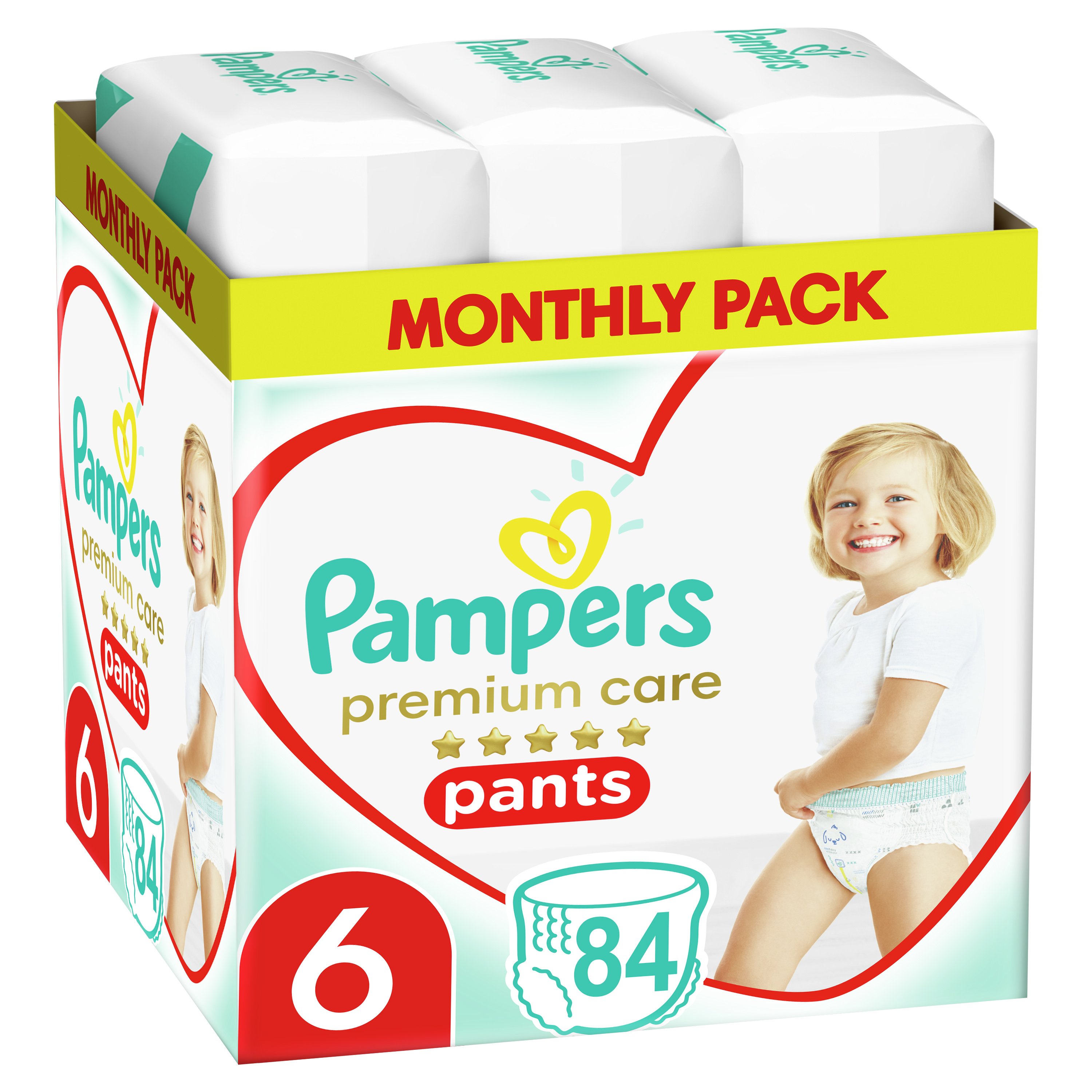 Pampers Premium Care Pants Monthly Pack No6 (15+Kg) 84 πάνες