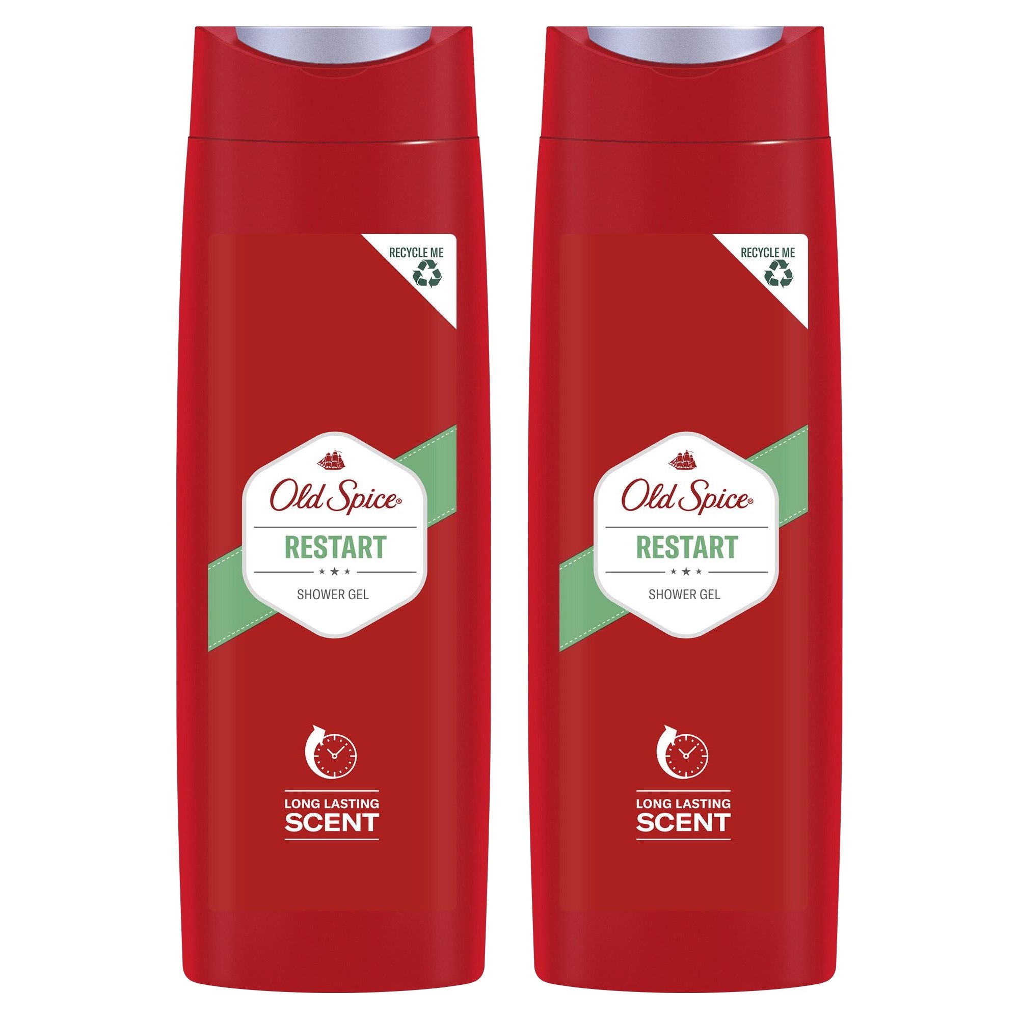 Old Spice Πακέτο Προσφοράς Restart Shower Gel Ανδρικό Αφρόλουτρο σε Μορφή Gel 2x400ml 1+1 Δώρο