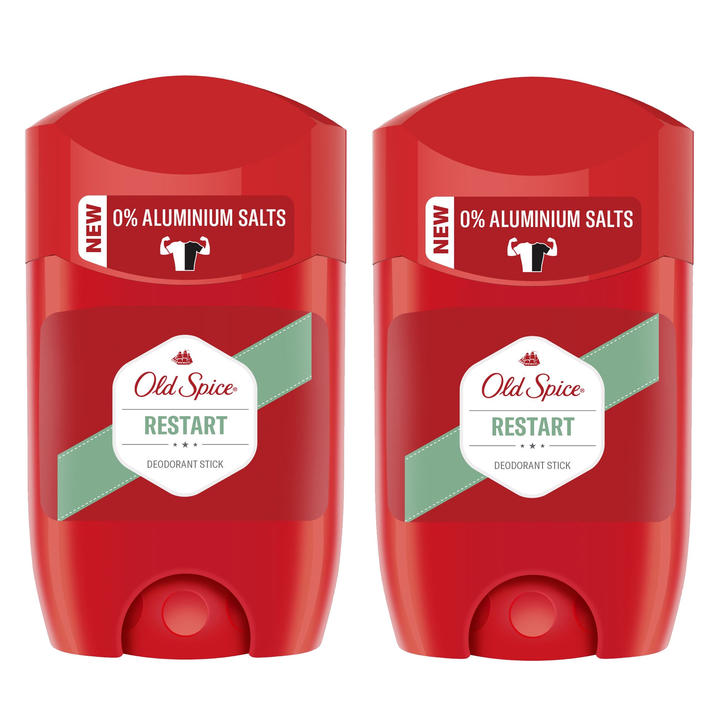 Old Spice Πακέτο Προσφοράς Restart Deodorant Stick Αποσμητικό Stick για Άνδρες 2x50ml 1+1 Δώρο