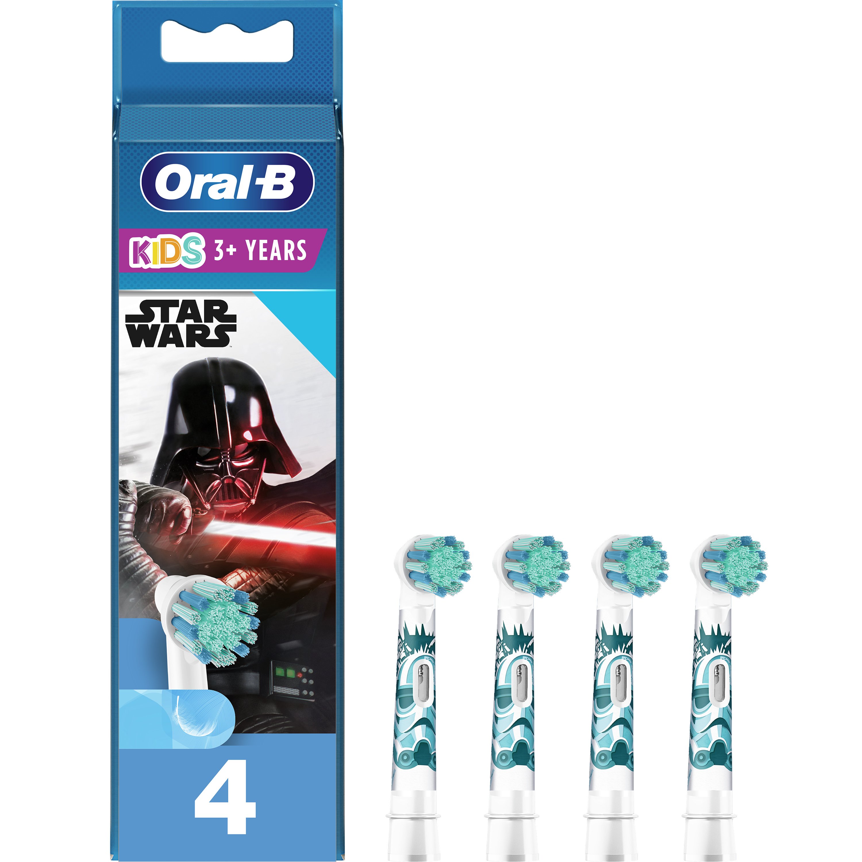 Oral-B Kids Star Wars Value Pack Extra Soft Ανταλλακτικές Κεφαλές Παιδικής Ηλεκτρικής Οδοντόβουρτσας από 3 Ετών 4 Τεμάχια