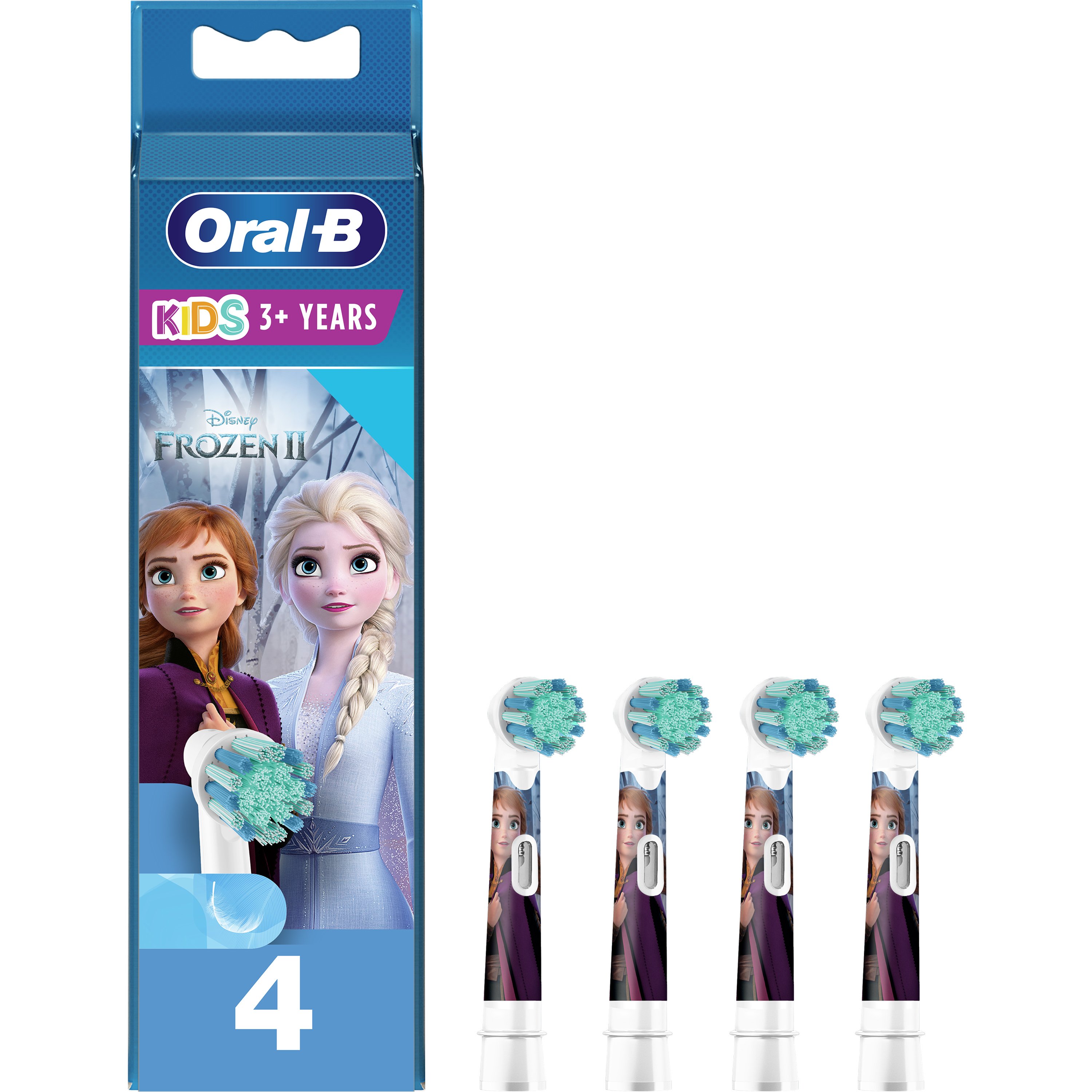 Oral-B Kids Frozen II Value Pack Extra Soft Ανταλλακτικές Κεφαλές Παιδικής Ηλεκτρικής Οδοντόβουρτσας από 3 Ετών 4 Τεμάχια