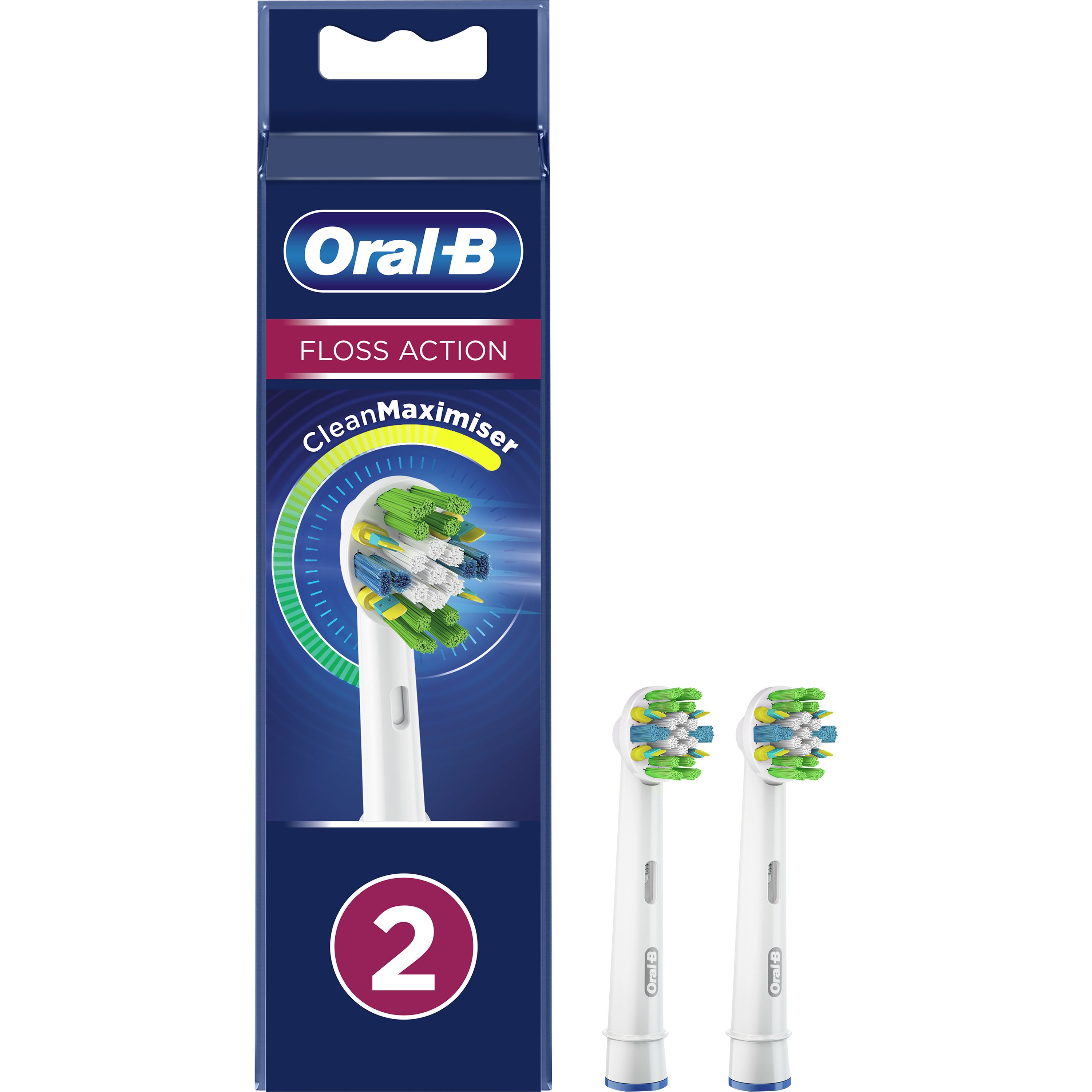 Oral-B Floss Action Clean Maximiser Ανταλλακτικές Κεφαλές Ηλεκτρικής Οδοντόβουρτσας 2 Τεμάχια