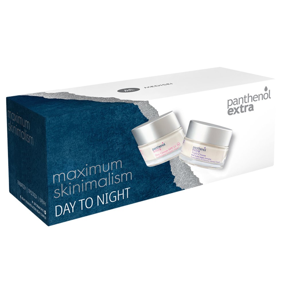 Panthenol Extra Πακέτο Προσφοράς Maximum Skinimalism Day to Night με Ενυδατική Κρέμα Ημέρας Spf15, 50ml & Αντιρυτιδική Κρέμα Νύχτας 50ml