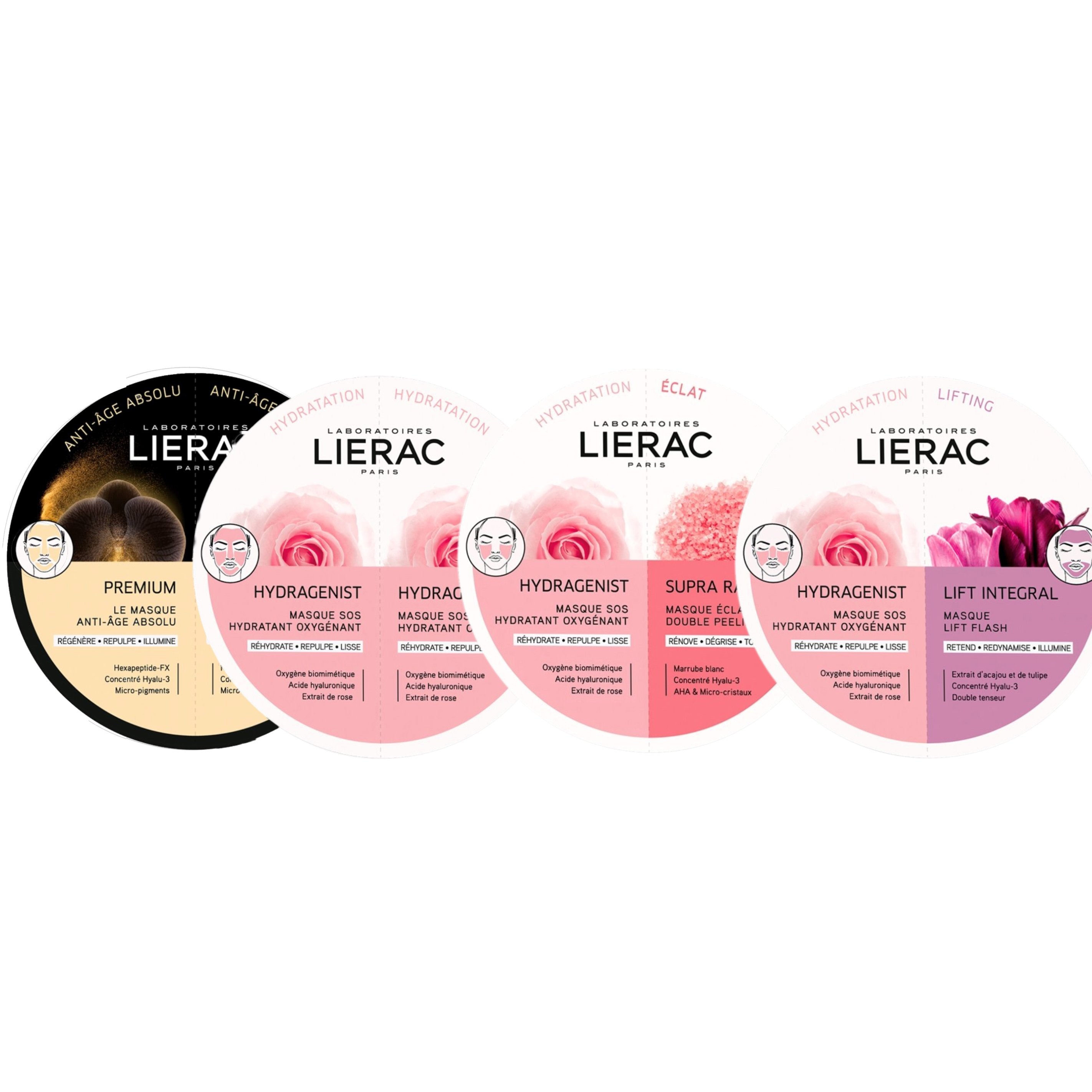Lierac Limited Edition Duo Masks Σετ Μάσκες Προσώπου για Ενυδάτωση, Λάμψη, Αντιγήρανση & Σύσφιξη 4x12ml
