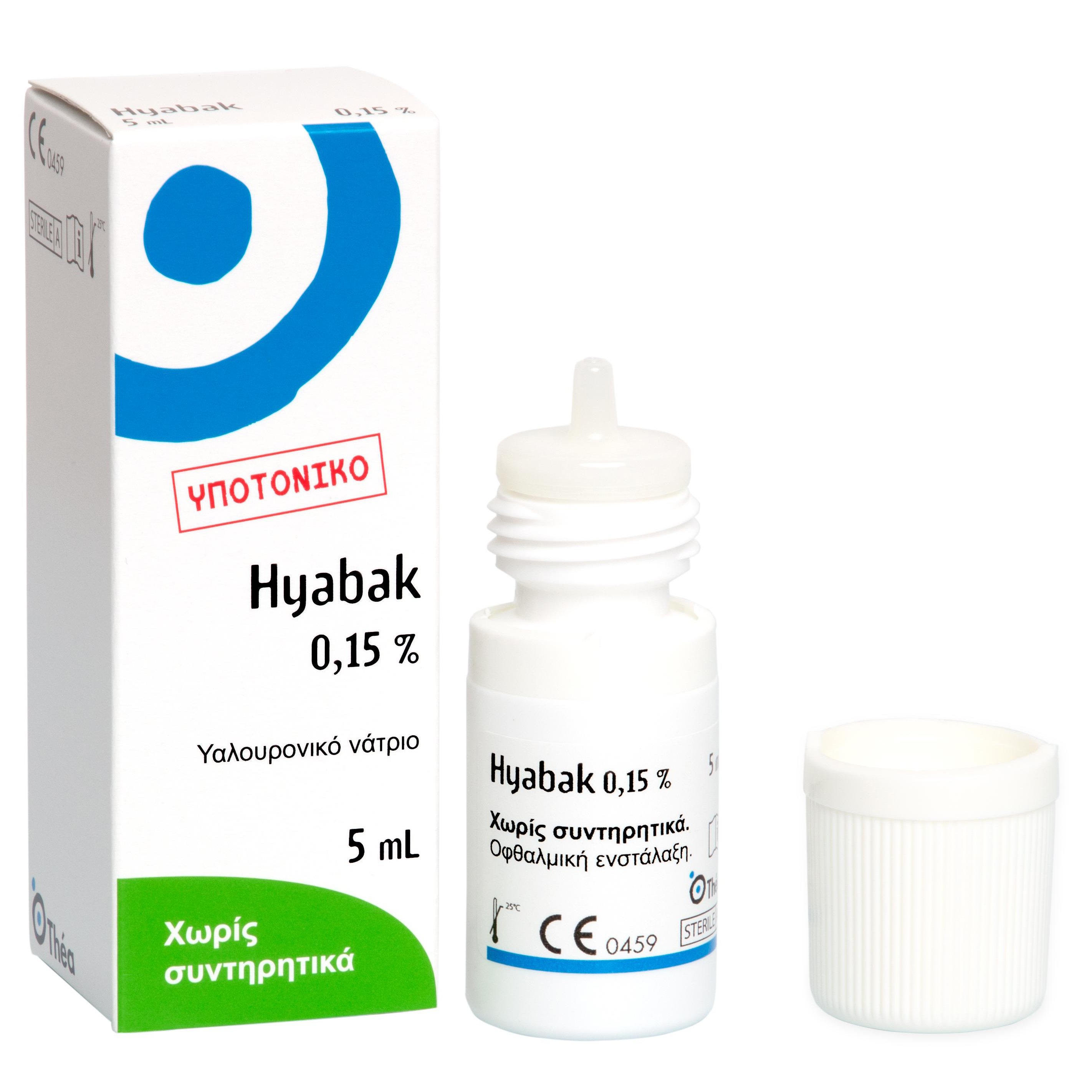 Hyabak Protector Οφθαλμικές Σταγόνες με Υαλουρονικό Νάτριο 0.15% 5ml