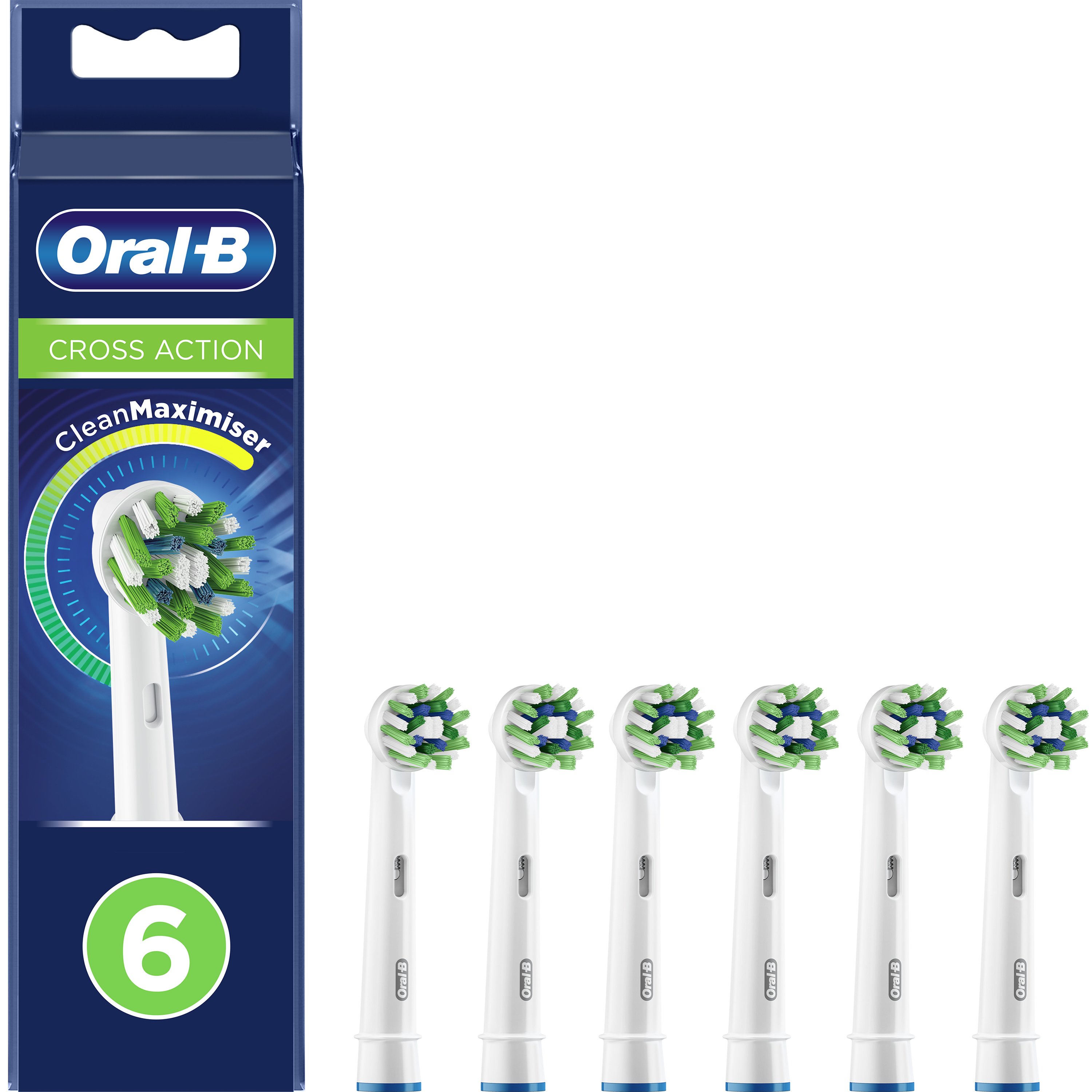 Oral-B Cross Action Clean Maximiser XL Pack Ανταλλακτικές Κεφαλές Ηλεκτρικής Οδοντόβουρτσας 6 Τεμάχια