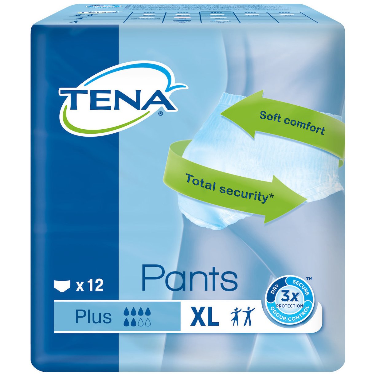 Tena Pants Plus Άνετα & Αξιόπιστα Εσώρουχα Ακράτειας – XLarge 12τεμ