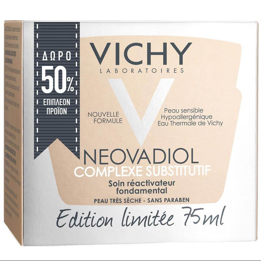 Vichy Neovadiol με Σύμπλοκο Αναπλήρωσης, Αντιμετωπίζει τις Επιπτώσεις της Εμμηνόπαυσης στη Επιδερμίδα Limited Edition 75ml – Κανονικές επιδερμίδες