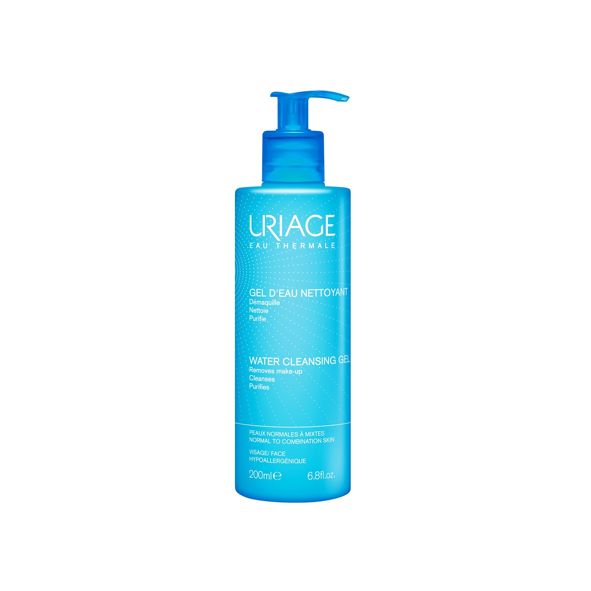 Uriage Eau Thermale Water Cleansing Gel Καθαρίζει Τέλεια την Κανονική και Μικτή Επιδερμίδα 200ml