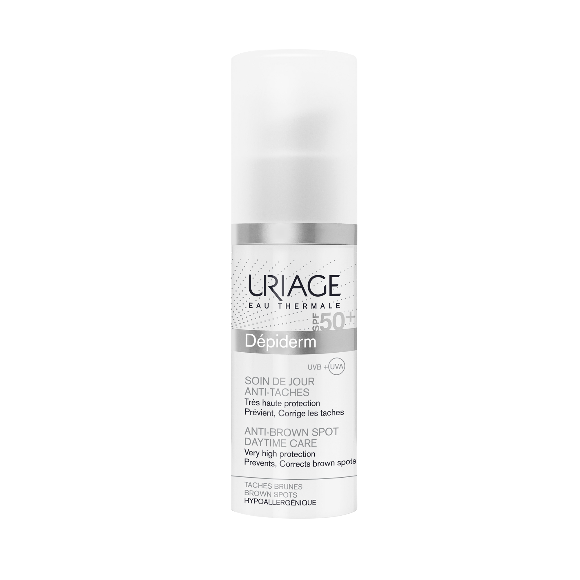Uriage Eau Thermale Depiderm Anti Brown Spot Daytime Care SPF50+ Συμβάλλει στην Πρόληψη των Καφέ Κηλίδων 30ml