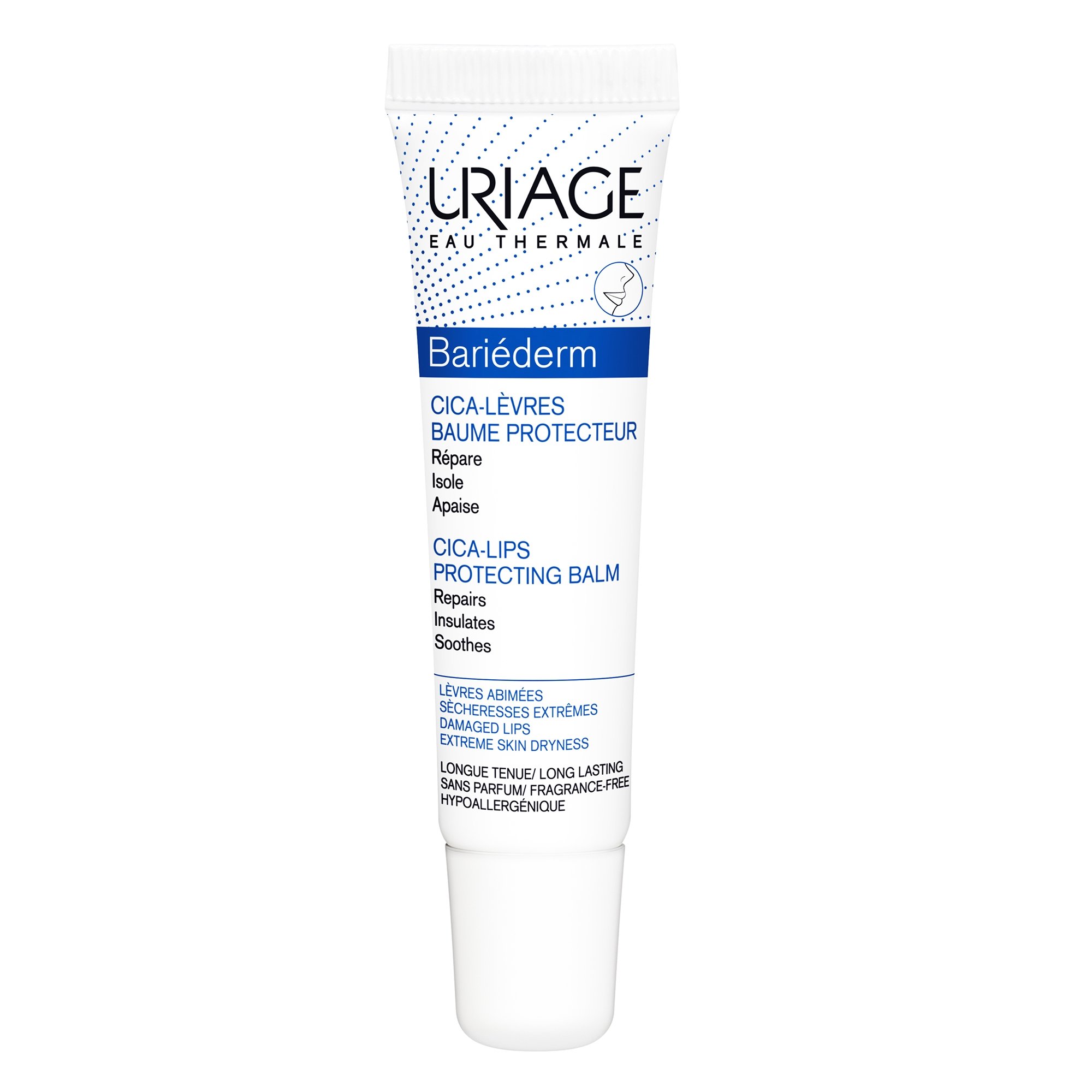 Uriage Eau Thermale Bariederm Cica Lips Protecting Balm Προστατευτικό Χειλιών που Προσφέρει Τριπλή Δράση 15ml