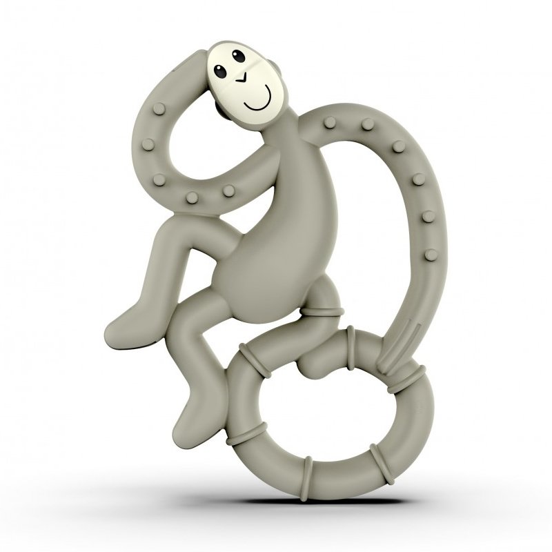 Matchstick Monkey Matchstick Monkey Mini Monkey Teether Κωδ 240301 Μασητικό Οδοντοφυΐας από την Γέννηση 1 Τεμάχιο - Grey