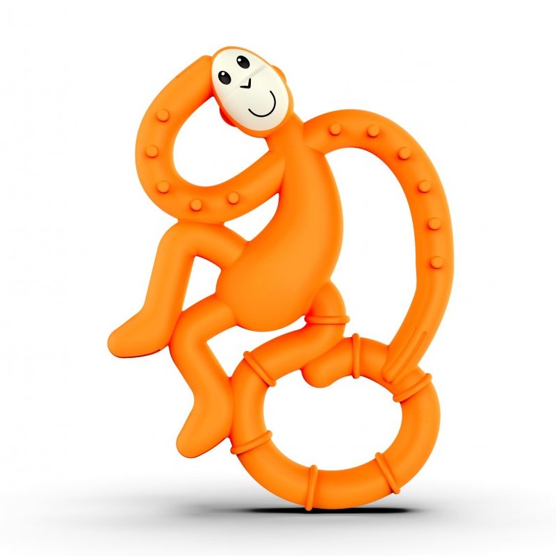 Matchstick Monkey Matchstick Monkey Mini Monkey Teether Κωδ 240305 Μασητικό Οδοντοφυΐας από την Γέννηση 1 Τεμάχιο - Orange