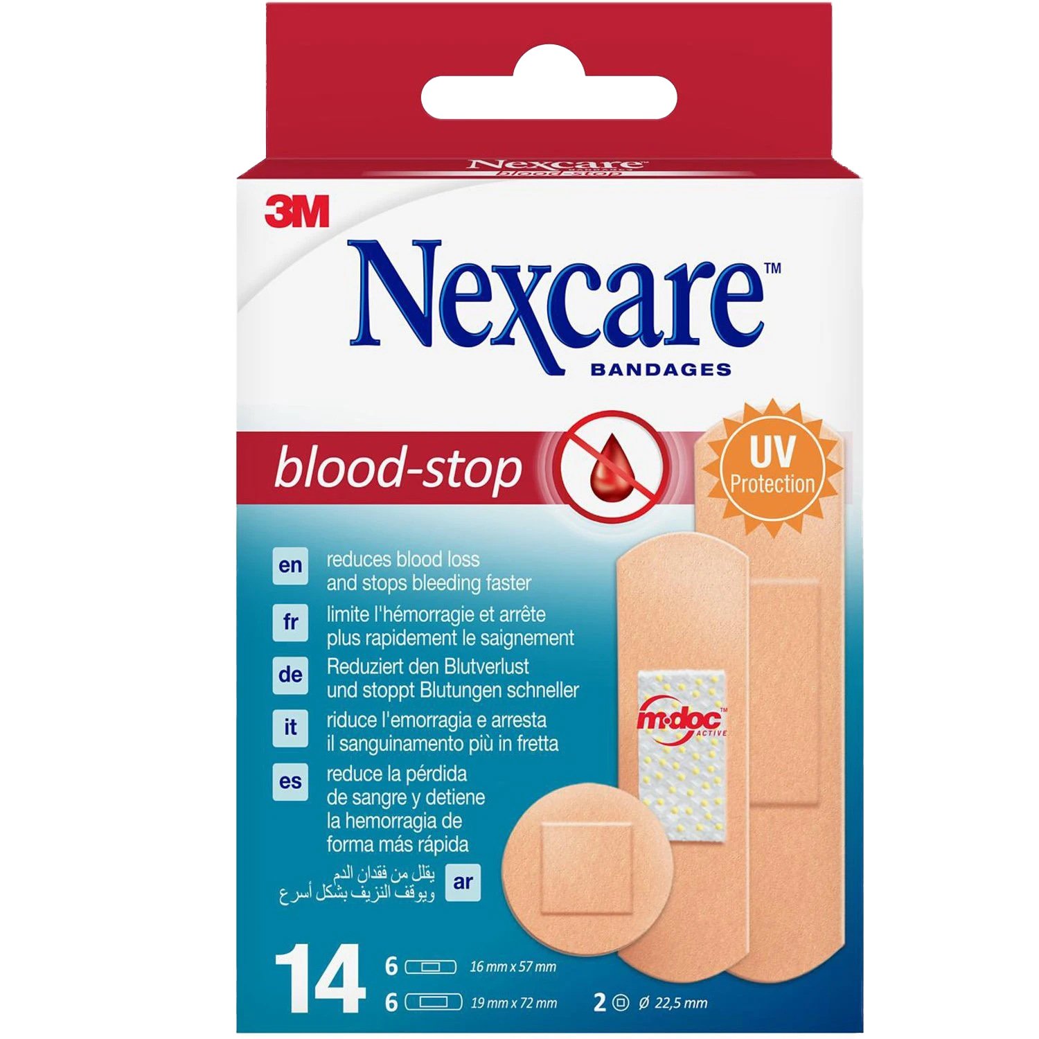 FUTURO 3M Nexcare Blood-Stop Plasters Αυτοκόλλητα Αιμοστατικά Επιθέματα σε 3 Μεγέθη 14 Τεμάχια
