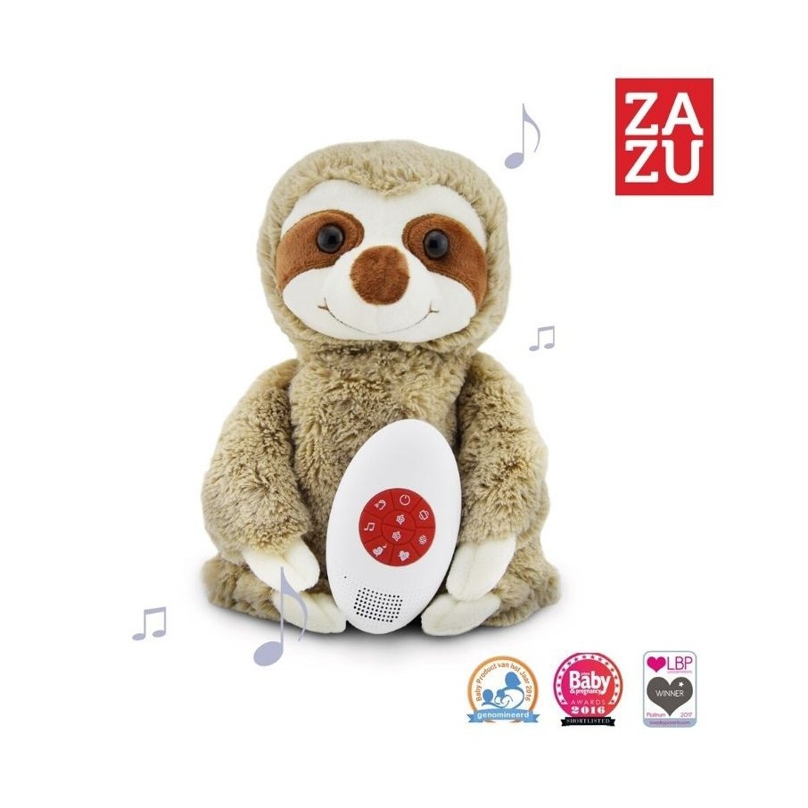 Zazu Musical Soft Toy Sven Επετειακό Κουκλάκι Νανουρίσματος Βραδύποδας, με Χτύπο Καρδιάς & Λευκούς Ήχους, από 0 Μηνών