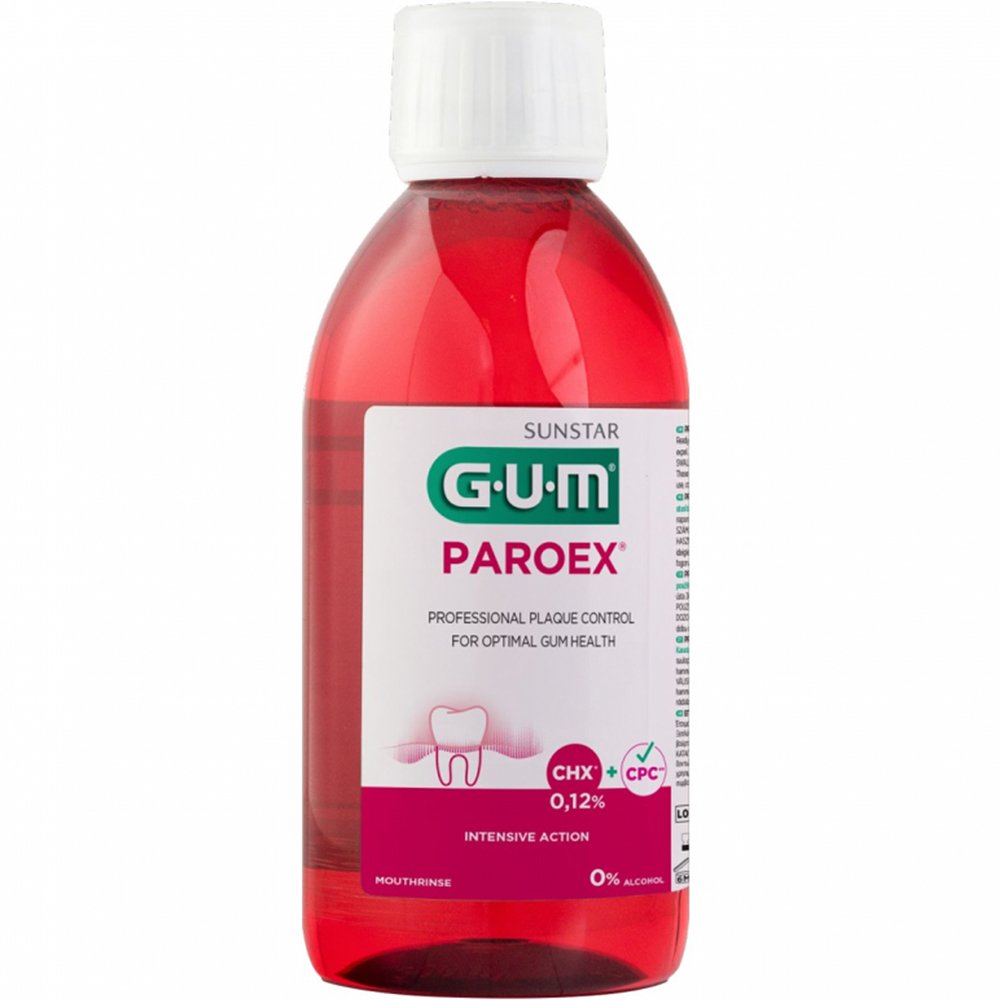 Gum Paroex Mouthrinse Στοματικό Διάλυμα Εντατικής Δράσης για τη Μείωση της Πλάκας & Φροντίδα των Ευαίσθητων Ούλων 300ml