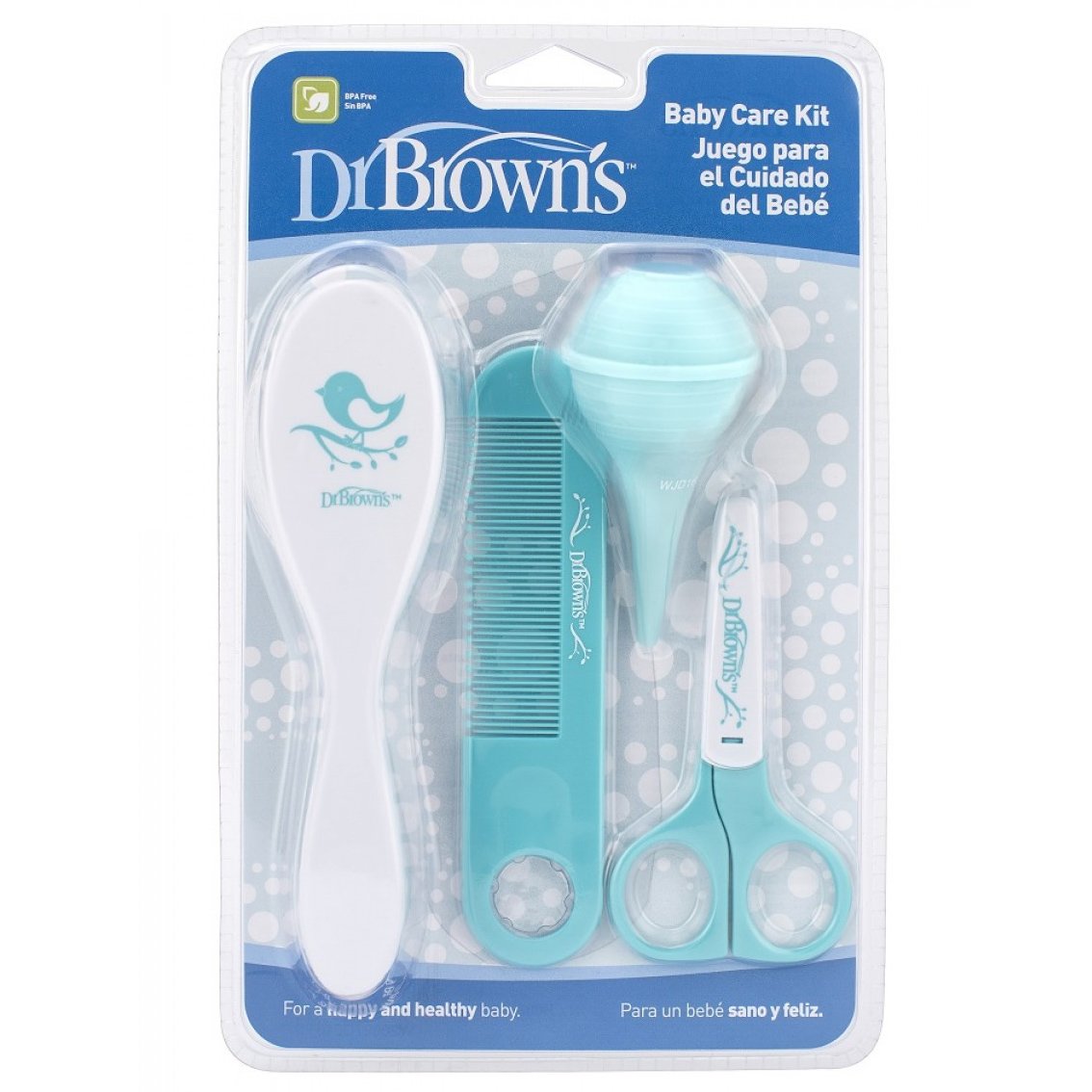 Dr Brown’s Baby Care Kit Σετ Βρεφικής Περιποίησης που Περιλαμβάνει Βούρτσα, Χτένα, Ψαλιδάκι & Ρινικό Αποφρακτήρα HG029