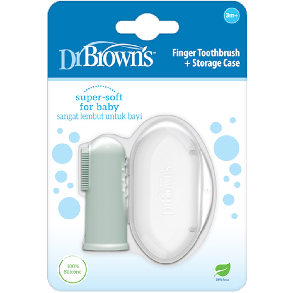 Dr.Brown Dr. Brown's Finger Toothbrush 3m+ Βρεφική Δαχτυλική Οδοντόβουρτσα Σιλικόνης 1 Τεμάχιο
