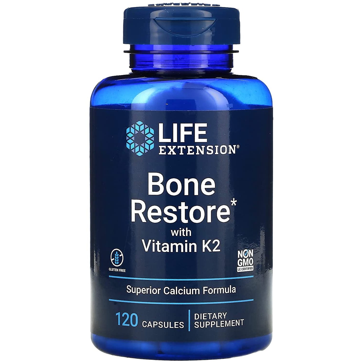 Life Extension Bone Restore With Vitamin K2 120 Caps