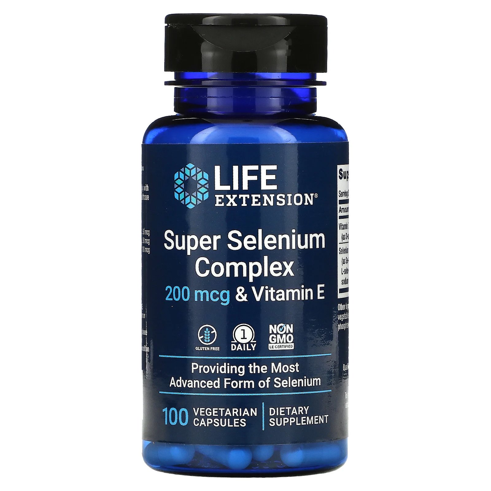 Life Extension Super Selenium Complex 200mcg-Vitamin E Συμπλήρωμα Διατροφής Για τη Καλή Λειτουργία του Θυρεοειδούς Αδένα 100caps