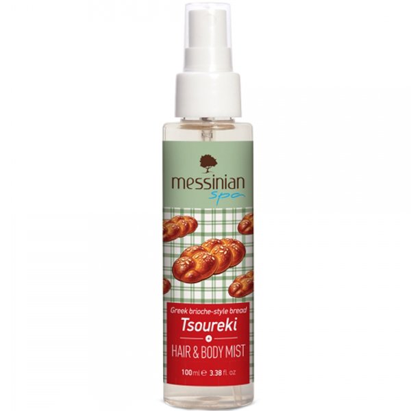 Messinian Spa Tsoureki Hair & Body Mist Ενυδατικό Mist Σώματος & Μαλλιών με Εορταστικό Άρωμα Τσουρέκι 100ml