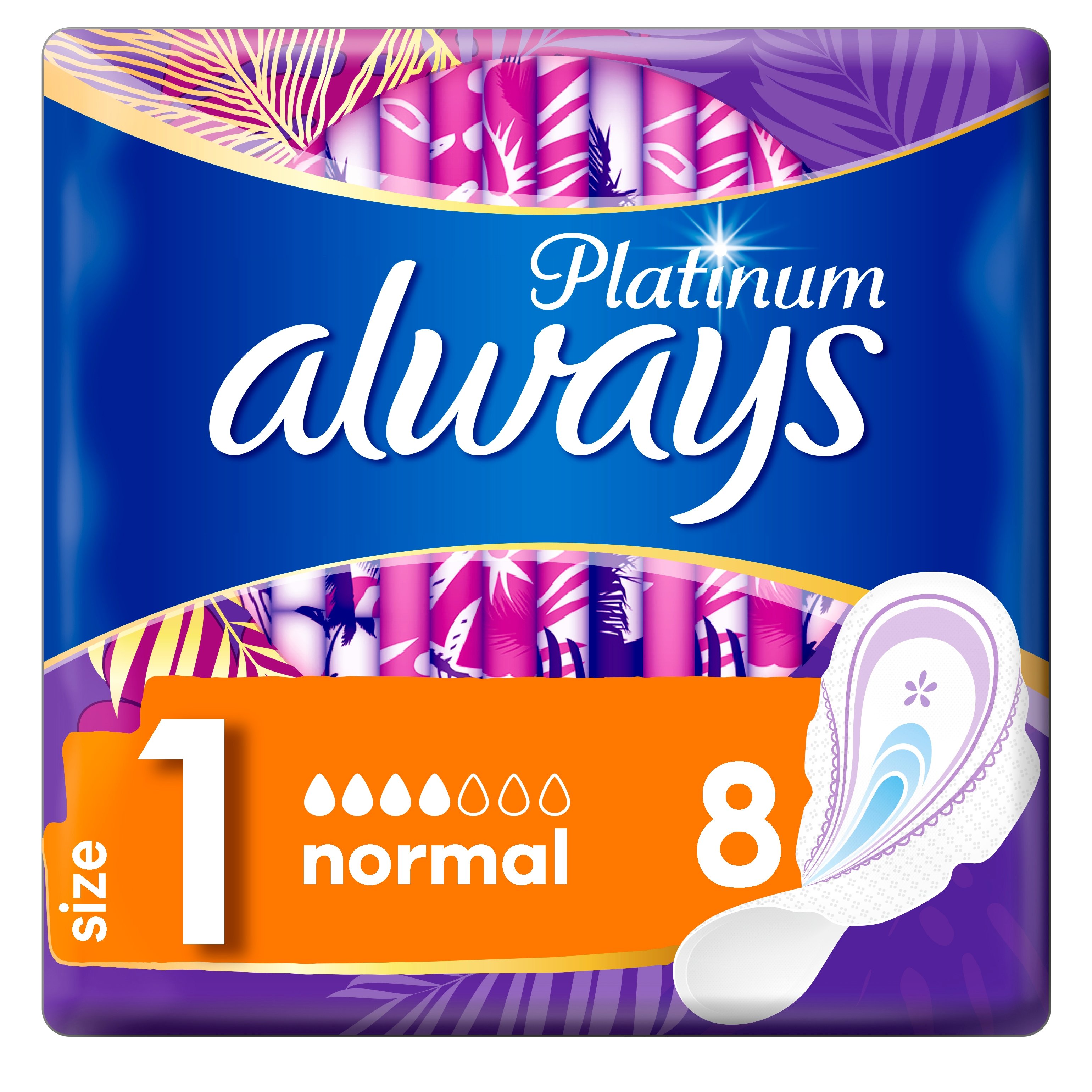 Always Ultra Platinum Normal Size 1 Σερβιετάκια με Φτερά 8pcs