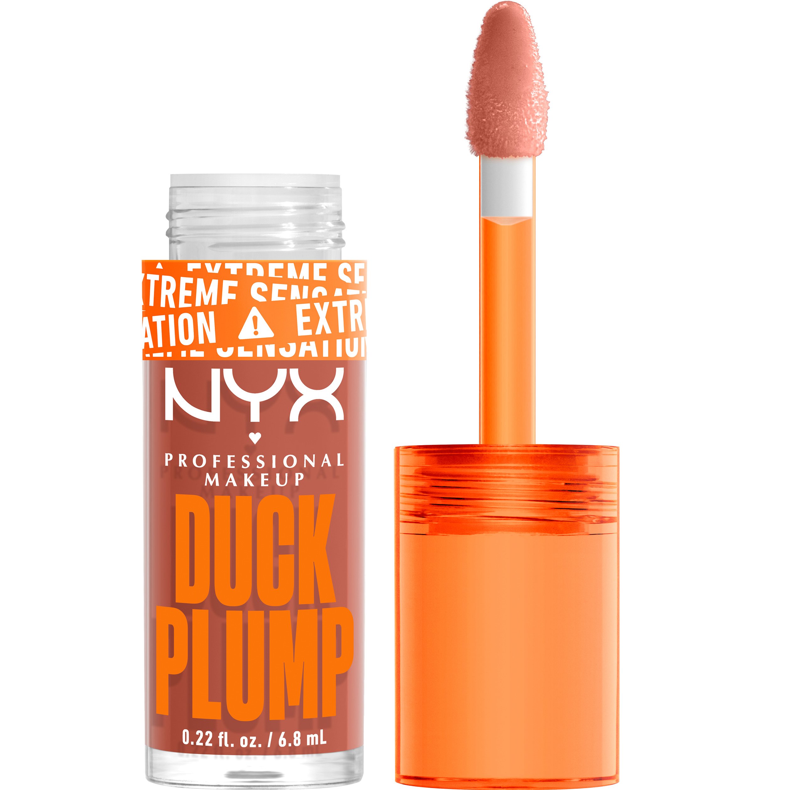 Nyx Professional Makeup Duck Plump Extreme Sensation Plumping Gloss Lip Gloss με Πικάντικο Τζίντζερ για Σαρκώδη Χείλη 7ml - 04 Apri-Caught