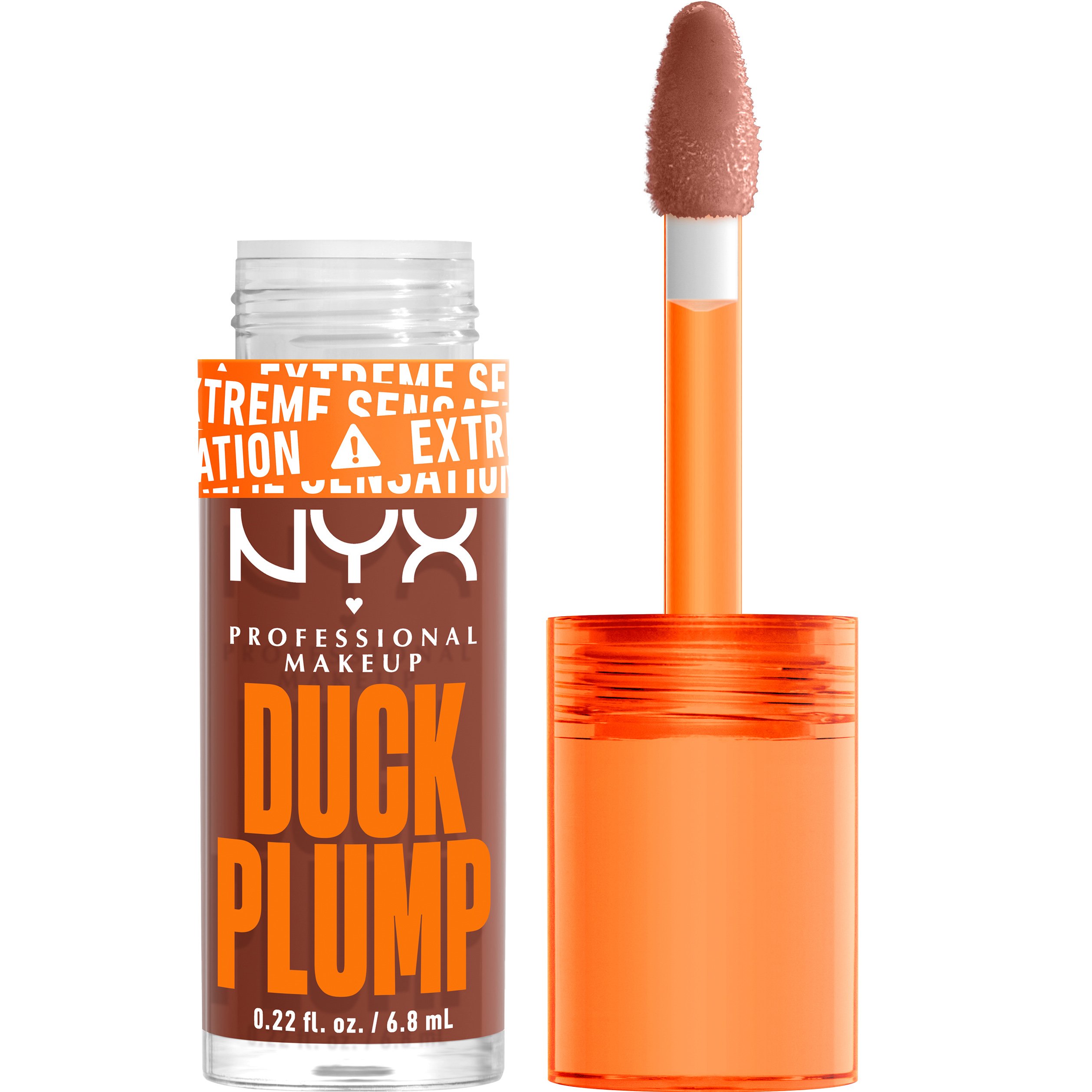 Nyx Professional Makeup Duck Plump Extreme Sensation Plumping Gloss Lip Gloss με Πικάντικο Τζίντζερ για Σαρκώδη Χείλη 7ml - 07 Mocha Me Crazy